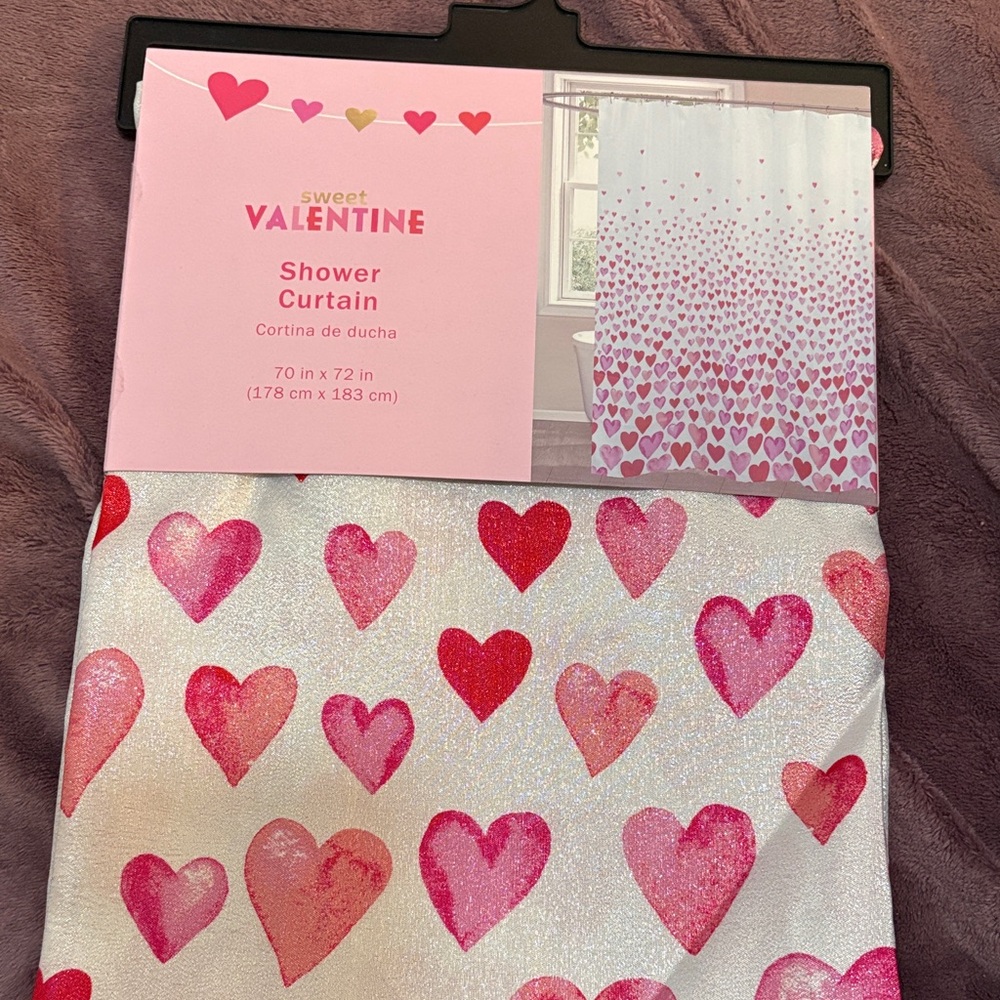 Sweet Valentine Heart Shower Curtain